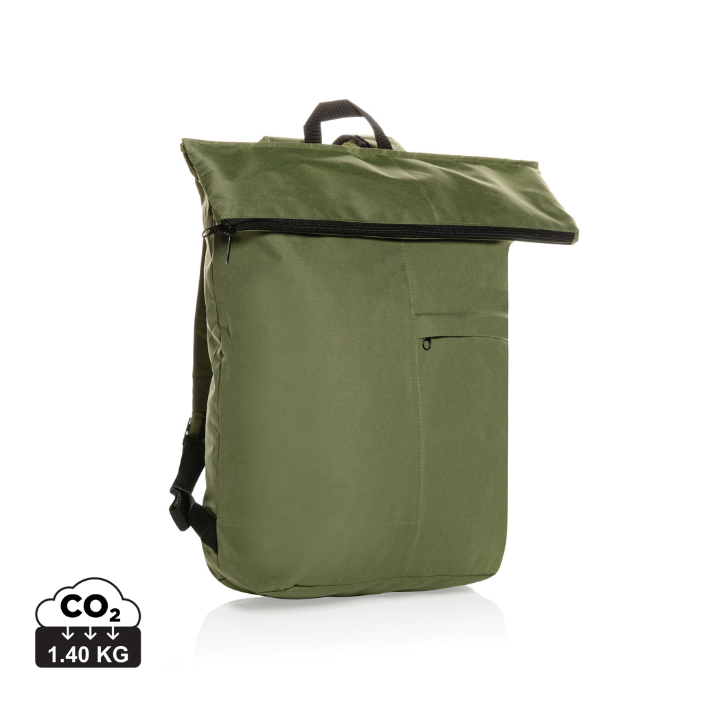 Sac à dos pliable à personnaliser en rPET Dillon Vert 